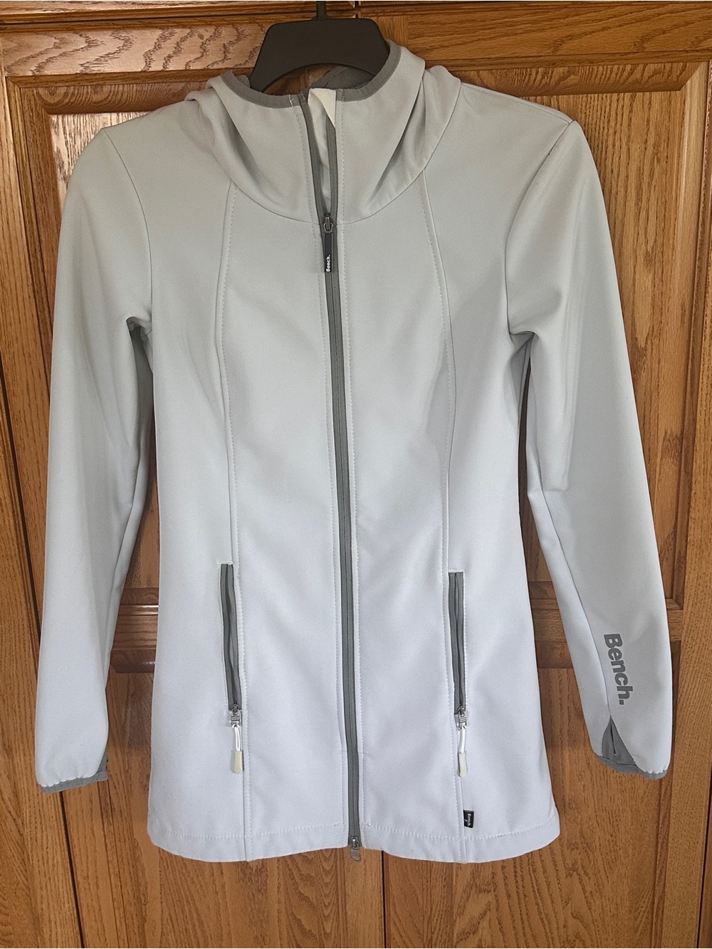 Bench Light Gray Hooded Softshell Utility Jacket